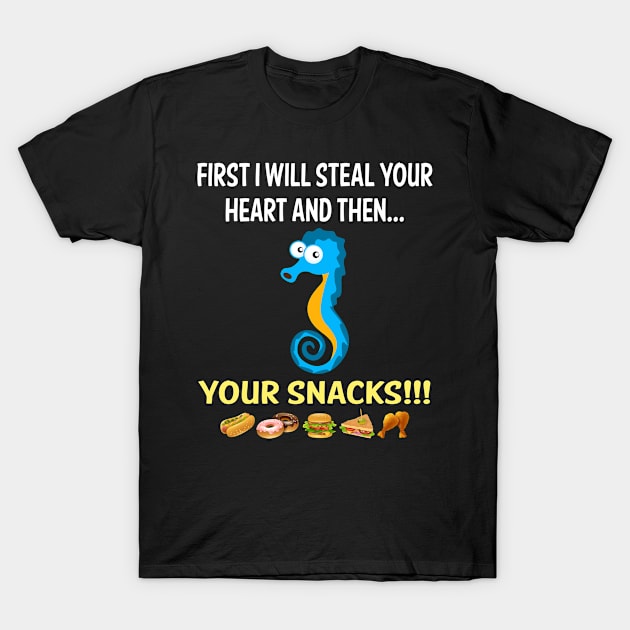 Steal Heart Seahorse 98 T-Shirt by blakelan128